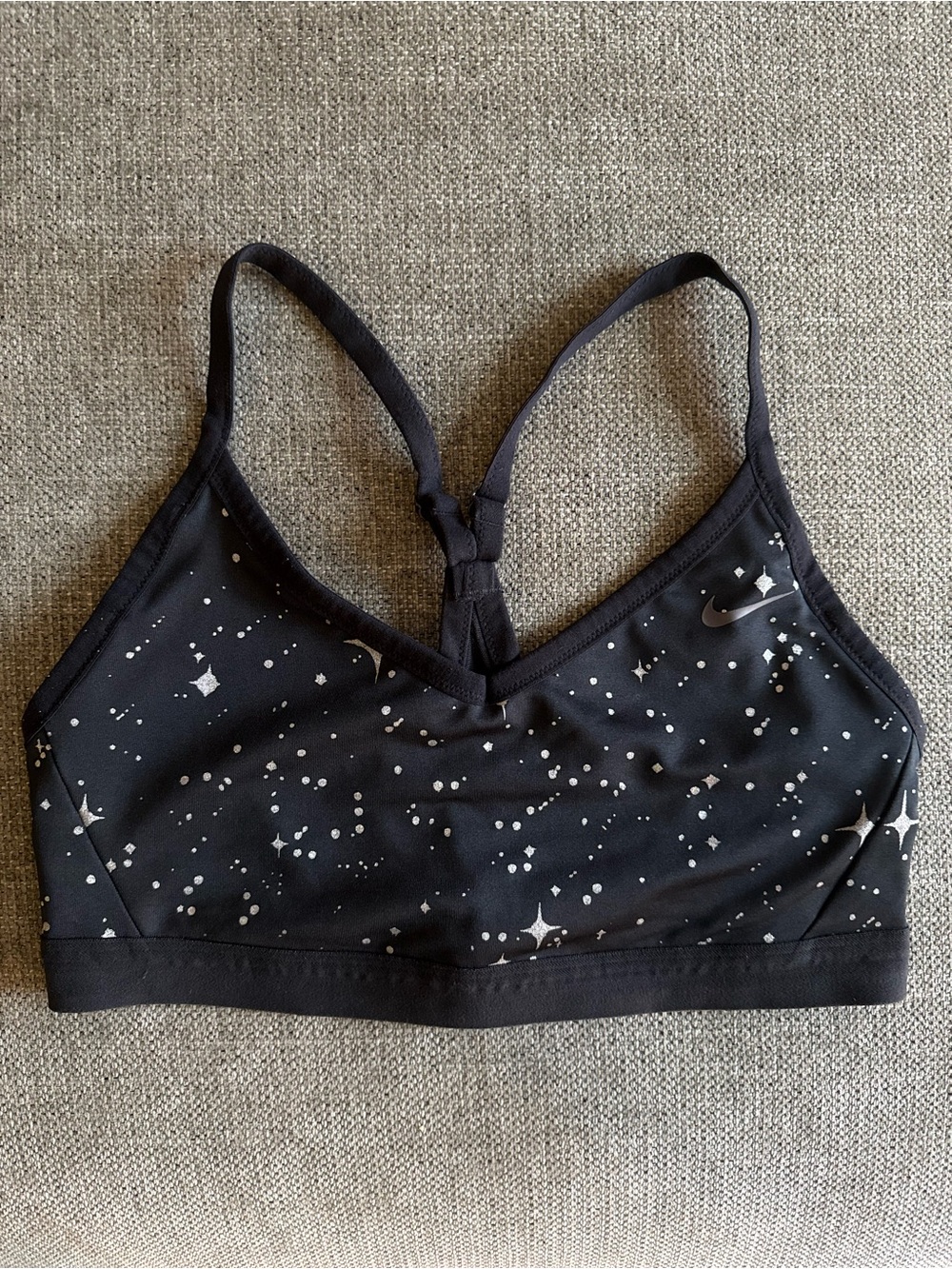 Nike Indy Women's Light-Support V-Neck Sports Bra in Sparkle Pattern NWOT!